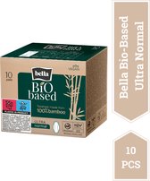 Bella Maandverband Bio Based Ultra Normaal 100% Bamboe Vegan (10 stuksin 1 pak), Biogebaseerd, milieuvriendelijk, gemaakt met bamboe - 10 stucks