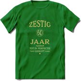 60 Jaar Legendarisch Gerijpt T-Shirt | Mos - Ivoor | Grappig Verjaardag en Feest Cadeau Shirt | Dames - Heren - Unisex | Tshirt Kleding Kado | - Donker Groen - L