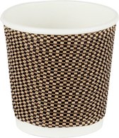 Natural Tableware duurzame stevige wegwerpbekers - 120ml - 50 Stuks - black/brown
