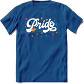 Pride T-Shirt | Grappig LHBTIQ+ / LGBTQ / Gay / Homo / Lesbi Cadeau Shirt | Dames - Heren - Unisex | Tshirt Kleding Kado | - Donker Blauw - M