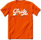Pride T-Shirt | Grappig LHBTIQ+ / LGBTQ / Gay / Homo / Lesbi Cadeau Shirt | Dames - Heren - Unisex | Tshirt Kleding Kado | - Oranje - S
