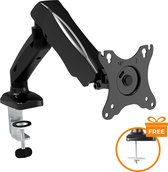 Douxe FM-SPM1 - Gasveer Monitorbeugel - Monitor Arm 13-27 Inch - Full Motion voor op Kantoor en Thuis - Zwart