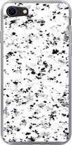 Geschikt voor iPhone 7 hoesje - Marmer print - Stippen - Wit - Siliconen Telefoonhoesje