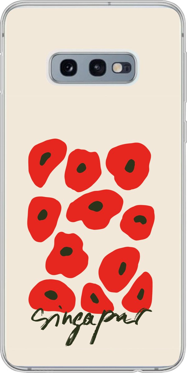 Telefoonhoesje Geschikt voor Samsung Galaxy S10e hoesje - Bloemen - Klaproos - Patronen - Siliconen Telefoonhoesje Telefoonhoesje