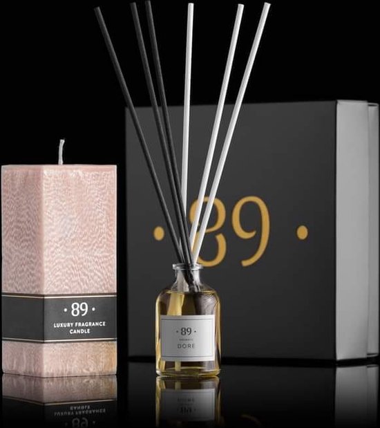 Luxe Set Aromatic 89 - Valentijn - Geurstokjes - Kaars - Cadeau voor in Huis - Scented Candle - Decoratie - Diamand