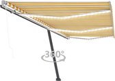 Everest Luifel automatisch met LED en windsensor 600x300 cm geel en wit