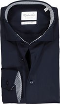 Michaelis slim fit overhemd - twill - marine blauw (contrast) - Strijkvrij - Boordmaat: 41
