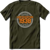 1938 Limited Edition Ring T-Shirt | Zilver - Goud | Grappig Verjaardag en Feest Cadeau Shirt | Dames - Heren - Unisex | Tshirt Kleding Kado | - Leger Groen - L