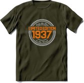 1937 Limited Edition Ring T-Shirt | Zilver - Goud | Grappig Verjaardag en Feest Cadeau Shirt | Dames - Heren - Unisex | Tshirt Kleding Kado | - Leger Groen - S