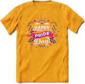 Pride Day | Pride T-Shirt | Grappig LHBTIQ+ / LGBTQ / Gay / Homo / Lesbi Cadeau Shirt | Dames - Heren - Unisex | Tshirt Kleding Kado | - Geel - S