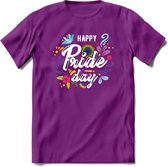 Pride Day | Pride T-Shirt | Grappig LHBTIQ+ / LGBTQ / Gay / Homo / Lesbi Cadeau Shirt | Dames - Heren - Unisex | Tshirt Kleding Kado | - Paars - XXL