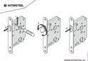 Illustratie van het instellen van een Intersteel slot met nummer 1, 2, 3, en 4.
