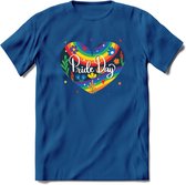 Pride Day | Pride T-Shirt | Grappig LHBTIQ+ / LGBTQ / Gay / Homo / Lesbi Cadeau Shirt | Dames - Heren - Unisex | Tshirt Kleding Kado | - Donker Blauw - M