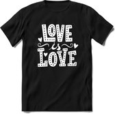 Love Is Love | Pride T-Shirt | Grappig LHBTIQ+ / LGBTQ / Gay / Homo / Lesbi Cadeau Shirt | Dames - Heren - Unisex | Tshirt Kleding Kado | - Zwart - L