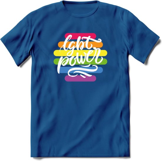 Foto: Lgbt power pride t shirt grappig lhbtiq lgbtq gay homo lesbi cadeau shirt dames heren unisex tshirt kleding kado donker blauw 3xl