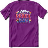 Pride Day | Pride T-Shirt | Grappig LHBTIQ+ / LGBTQ / Gay / Homo / Lesbi Cadeau Shirt | Dames - Heren - Unisex | Tshirt Kleding Kado | - Paars - S