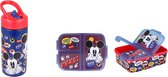 Mickey Mouse lunchbox/broodtrommel multi compartimenten (incl.  drinkbeker van 400ml)