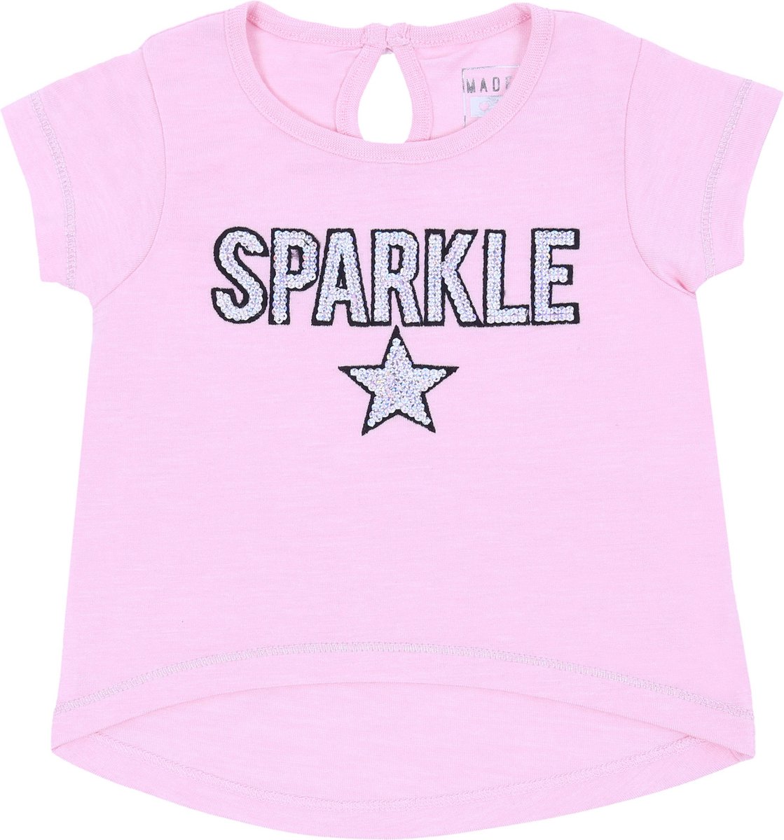 Roze glitter T-shirt / 68 cm