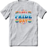 Pride Day | Pride T-Shirt | Grappig LHBTIQ+ / LGBTQ / Gay / Homo / Lesbi Cadeau Shirt | Dames - Heren - Unisex | Tshirt Kleding Kado | - Licht Grijs - Gemaleerd - XXL