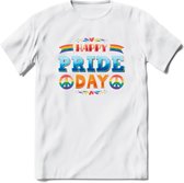 Pride Day | Pride T-Shirt | Grappig LHBTIQ+ / LGBTQ / Gay / Homo / Lesbi Cadeau Shirt | Dames - Heren - Unisex | Tshirt Kleding Kado | - Wit - L