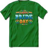 Pride Day | Pride T-Shirt | Grappig LHBTIQ+ / LGBTQ / Gay / Homo / Lesbi Cadeau Shirt | Dames - Heren - Unisex | Tshirt Kleding Kado | - Donker Groen - 3XL