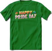 Pride Day | Pride T-Shirt | Grappig LHBTIQ+ / LGBTQ / Gay / Homo / Lesbi Cadeau Shirt | Dames - Heren - Unisex | Tshirt Kleding Kado | - Donker Groen - XXL