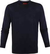 Suitable - Pullover Merino O-neck Donkerblauw - XL - Modern-fit
