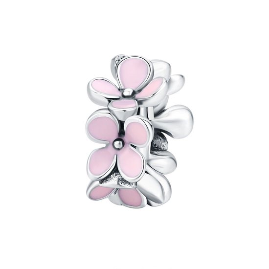 Multi flower bedel | Small bead | bedels beads cadeau | Zilverana | geschikt voor alle bekende merken | 925 zilver | moederdag