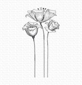 Fine-Lined Floral Rubber Stamp (BG-119)