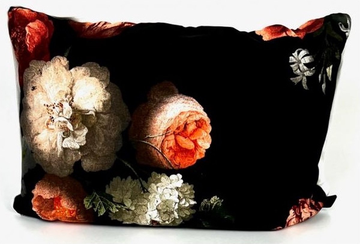 Madison sierkussen 60x40 cm Dark flower Meerkleurig