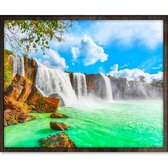 Eagle® Diamond Painting Volwassenen - Waterval in Natuur - 50x40cm - Vierkante Steentjes