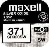 MAXELL 371 / SR920SW zilveroxide knoopcel horlogebatterij 1 (één) stuk