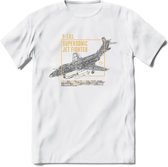 F-101 Vliegtuig T-Shirt | Unisex leger Kleding | Dames - Heren Straaljager shirt | Army F16 | Grappig bouwpakket Cadeau | - Wit - M