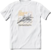 F-15 Vliegtuig T-Shirt | Unisex leger Kleding | Dames - Heren Straaljager shirt | Army F16 | Grappig bouwpakket Cadeau | - Wit - 3XL