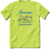 A-10 Warthog Vliegtuig T-Shirt | Unisex leger Kleding | Dames - Heren Straaljager shirt | Army F16 | Grappig bouwpakket Cadeau | - Groen - S