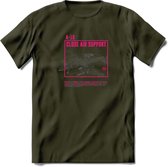 A-10 Warthog Vliegtuig T-Shirt | Unisex leger Kleding | Dames - Heren Straaljager shirt | Army F16 | Grappig bouwpakket Cadeau | - Leger Groen - L