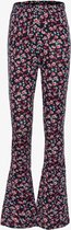 TwoDay meisjes flared broek met bloemenprint - Blauw - Maat 158/164