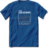 A-10 Warthog Vliegtuig T-Shirt | Unisex leger Kleding | Dames - Heren Straaljager shirt | Army F16 | Grappig bouwpakket Cadeau | - Donker Blauw - M