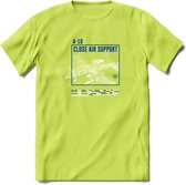 A-10 Warthog Vliegtuig T-Shirt | Unisex leger Kleding | Dames - Heren Straaljager shirt | Army F16 | Grappig bouwpakket Cadeau | - Groen - S