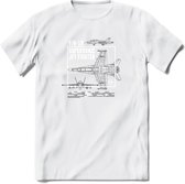 F-18 Vliegtuig T-Shirt | Unisex leger Kleding | Dames - Heren Straaljager shirt | Army F16 | Grappig bouwpakket Cadeau | - Wit - S