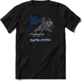 SU-35 Vliegtuig T-Shirt | Unisex leger Kleding | Dames - Heren Straaljager shirt | Army F16 | Grappig bouwpakket Cadeau | - Zwart - M