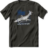 F-101 Vliegtuig T-Shirt | Unisex leger Kleding | Dames - Heren Straaljager shirt | Army F16 | Grappig bouwpakket Cadeau | - Donker Grijs - XXL