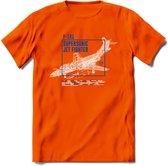 F-101 Vliegtuig T-Shirt | Unisex leger Kleding | Dames - Heren Straaljager shirt | Army F16 | Grappig bouwpakket Cadeau | - Oranje - M