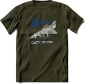 F-106 Vliegtuig T-Shirt | Unisex leger Kleding | Dames - Heren Straaljager shirt | Army F16 | Grappig bouwpakket Cadeau | - Leger Groen - S