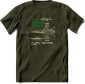 F-18 Vliegtuig T-Shirt | Unisex leger Kleding | Dames - Heren Straaljager shirt | Army F16 | Grappig bouwpakket Cadeau | - Leger Groen - XXL