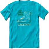 AV-8B Vliegtuig T-Shirt | Unisex leger Kleding | Dames - Heren Straaljager shirt | Army F16 | Grappig bouwpakket Cadeau | - Blauw - 3XL