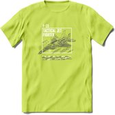 F-15 Vliegtuig T-Shirt | Unisex leger Kleding | Dames - Heren Straaljager shirt | Army F16 | Grappig bouwpakket Cadeau | - Groen - S