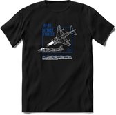 AV-8B Vliegtuig T-Shirt | Unisex leger Kleding | Dames - Heren Straaljager shirt | Army F16 | Grappig bouwpakket Cadeau | - Zwart - XXL