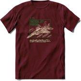 F-15 Vliegtuig T-Shirt | Unisex leger Kleding | Dames - Heren Straaljager shirt | Army F16 | Grappig bouwpakket Cadeau | - Burgundy - XL