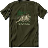 F-15 Vliegtuig T-Shirt | Unisex leger Kleding | Dames - Heren Straaljager shirt | Army F16 | Grappig bouwpakket Cadeau | - Leger Groen - S